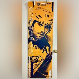 James Neal Nashville Predators 2017 playoff commemorating XL banner 63” inches